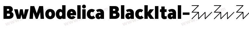 BwModelica BlackItal字体转换